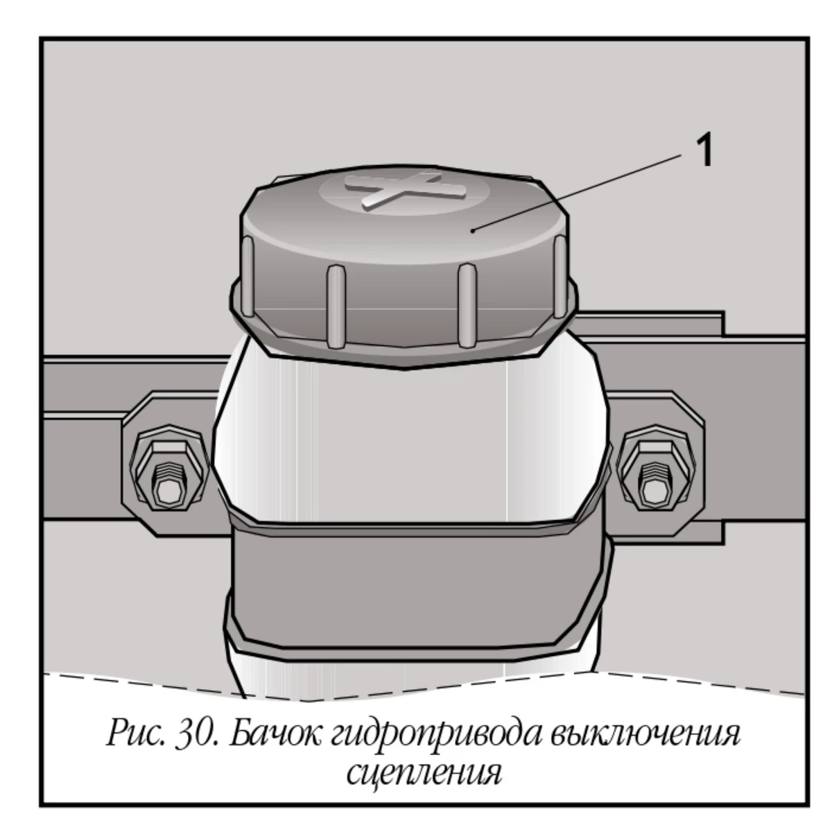 Бачок гидропривода выключения сцепления в автомобиле Chevrolet Niva