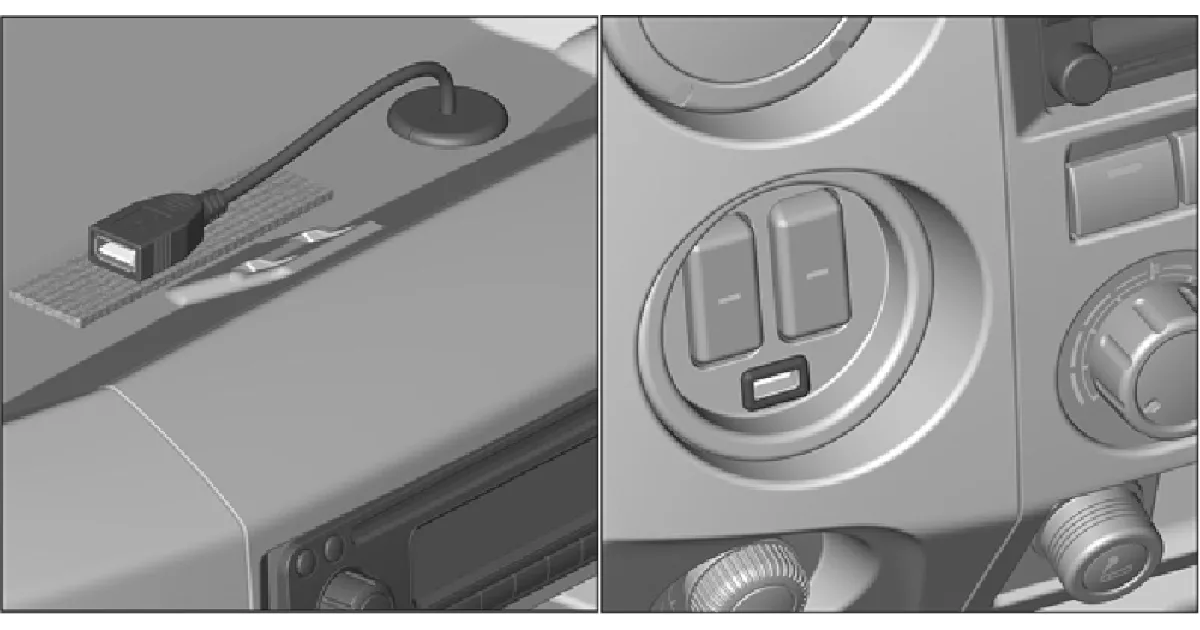 USB разъемы головного устройства в автомобиле GAZel Next