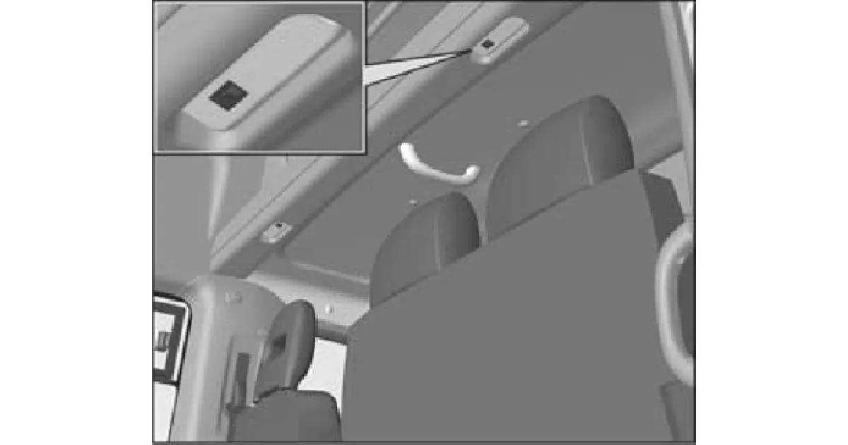 Плафон внутреннего освещения второго ряда сидений с цельнометаллическим кузовом в автомобиле GAZel Next