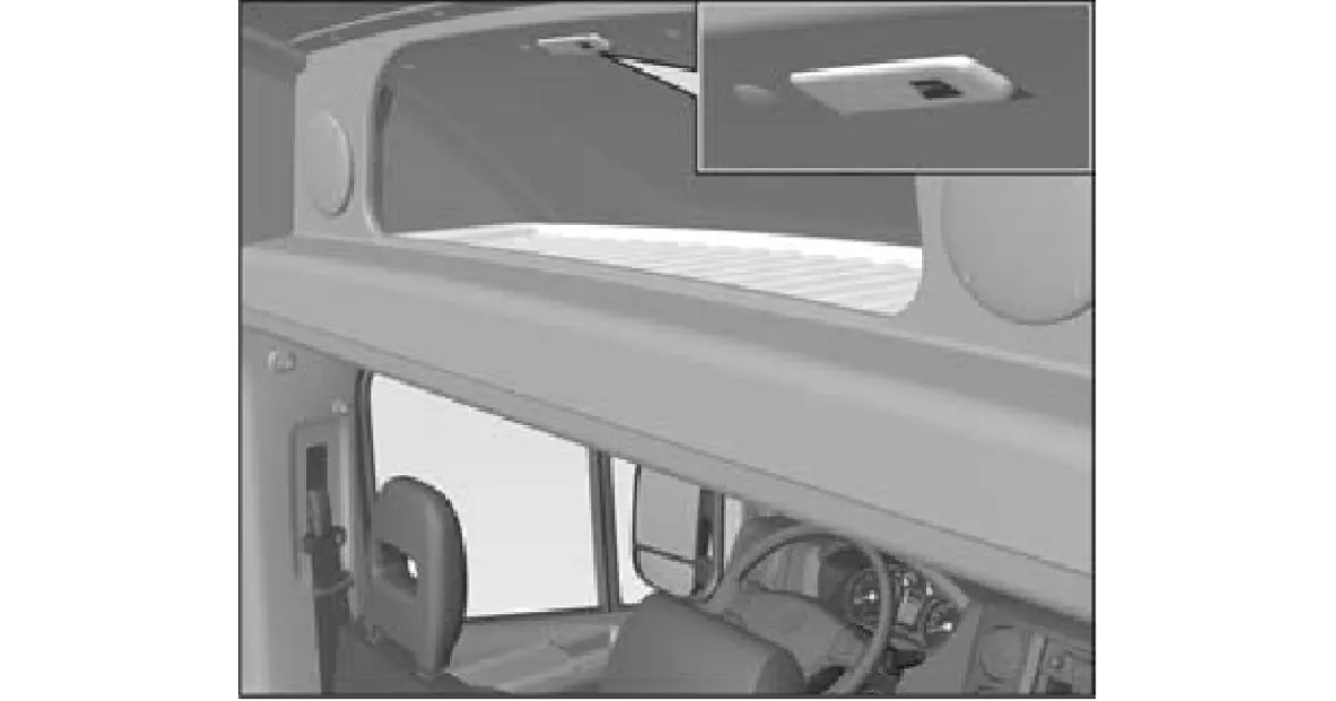 Освещение внутреннего пространства над полкой для багажа в автомобиле GAZel Next