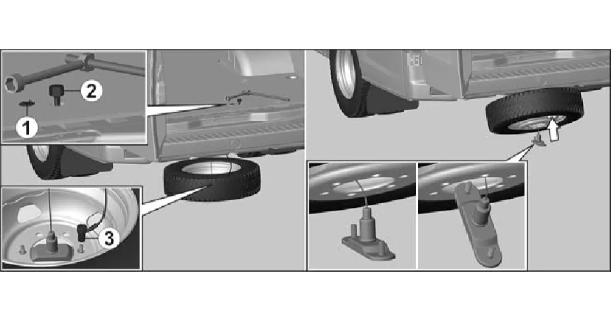 Запасное колесо в автомобиле GAZel Next с цельнометаллическим кузовом