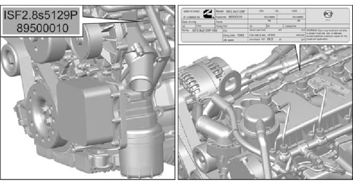 Идентификационный номер двигателя Cummins в автомобиле GAZel Next