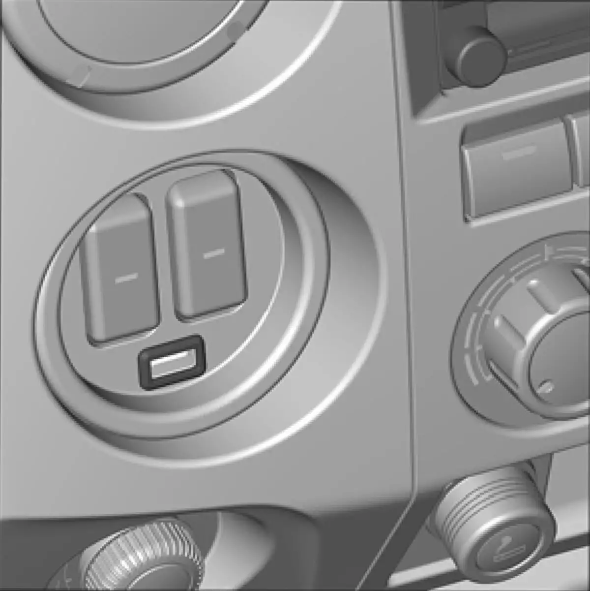 USB разъем головного устройства 2DIN в автомобиле GAZel Next
