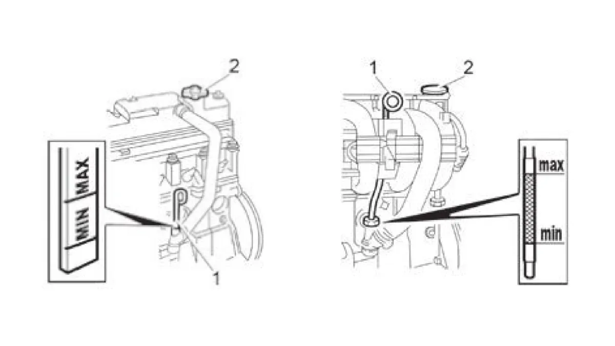 Проверка уровня масла в картере двигателя