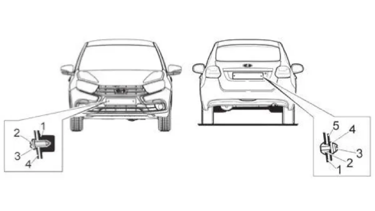 Крепление номерных знаков