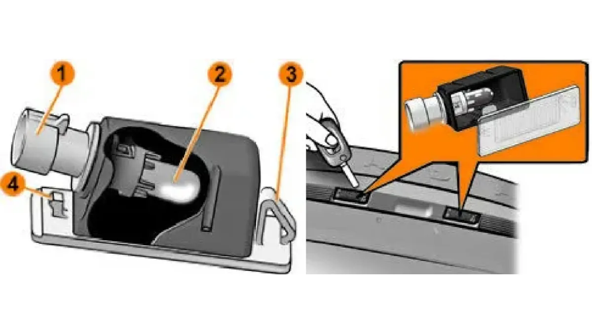 Фонарь освещения номерного знака