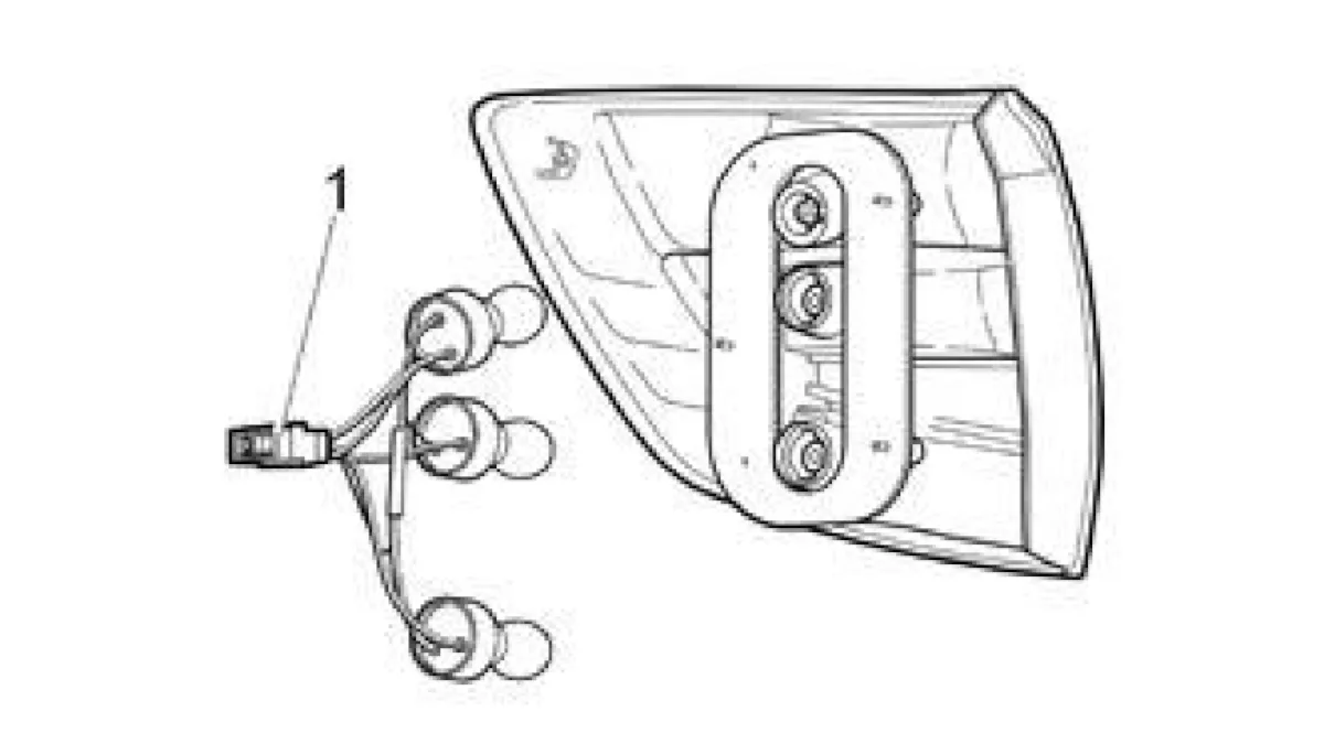 Задний фонарь автомобиля с кузовом «седан»