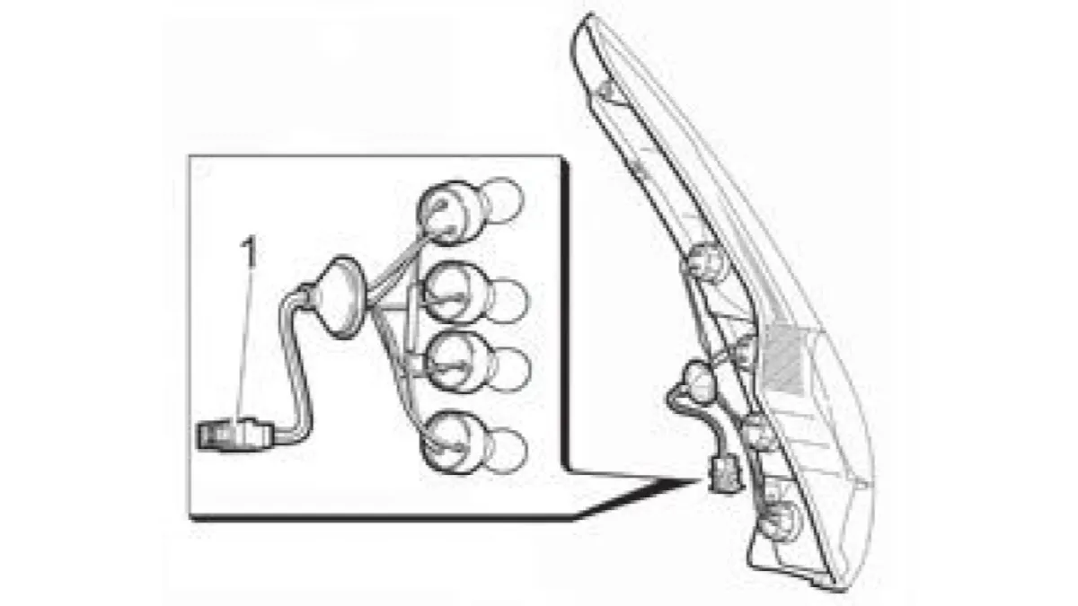 Задний фонарь на автомобиле с кузовом «хэтчбек»