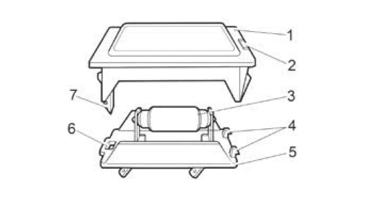 Плафон освещения багажника автомобиля с кузовом «седан»