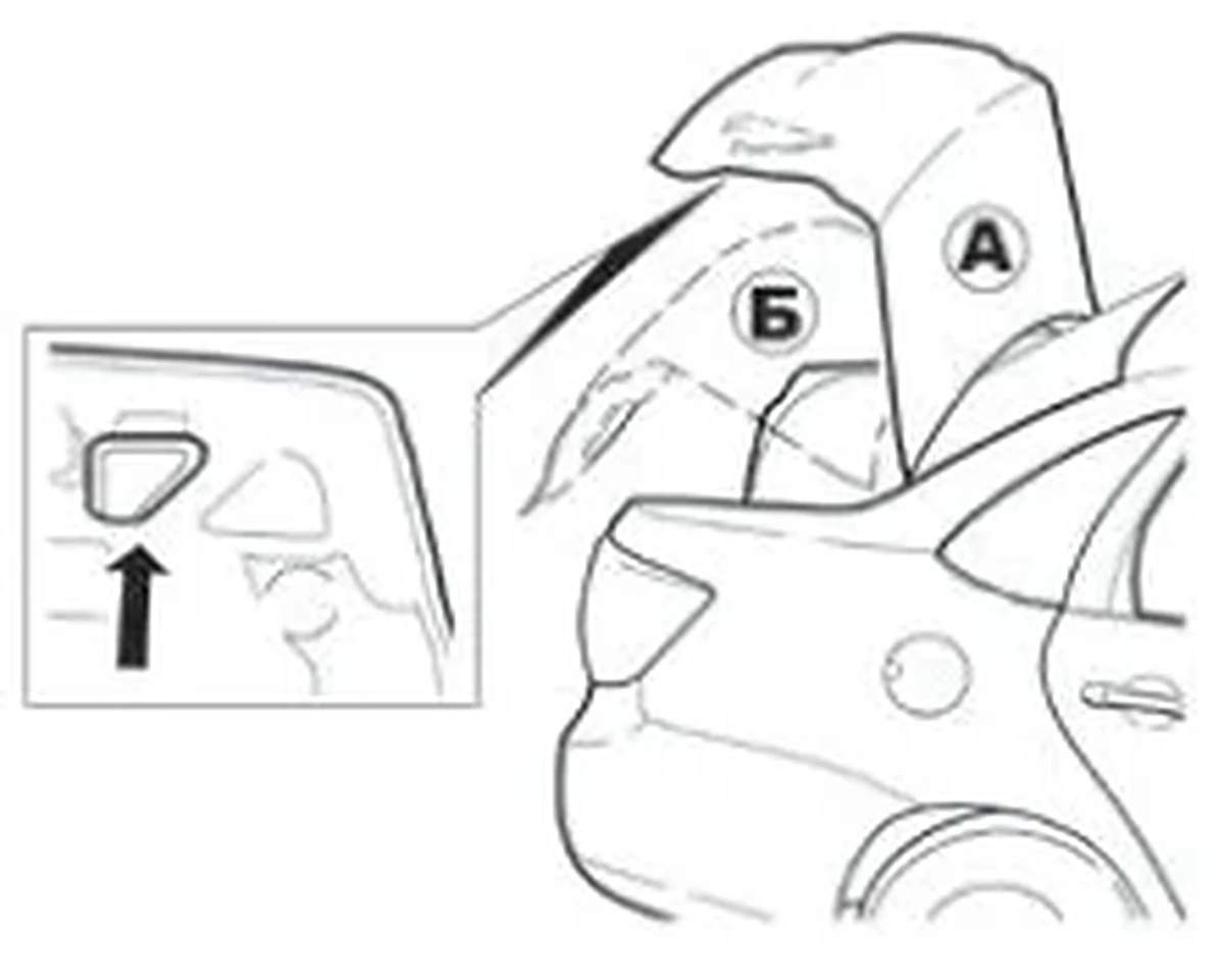 Рис. 26б. Внутренняя ручка крышки багажника (в вариантном исполнении)