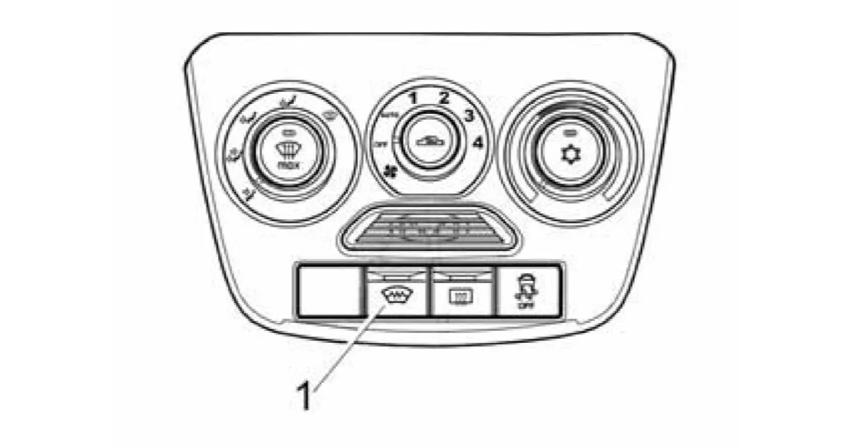 Выключатель электрообогрева ветрового стекла