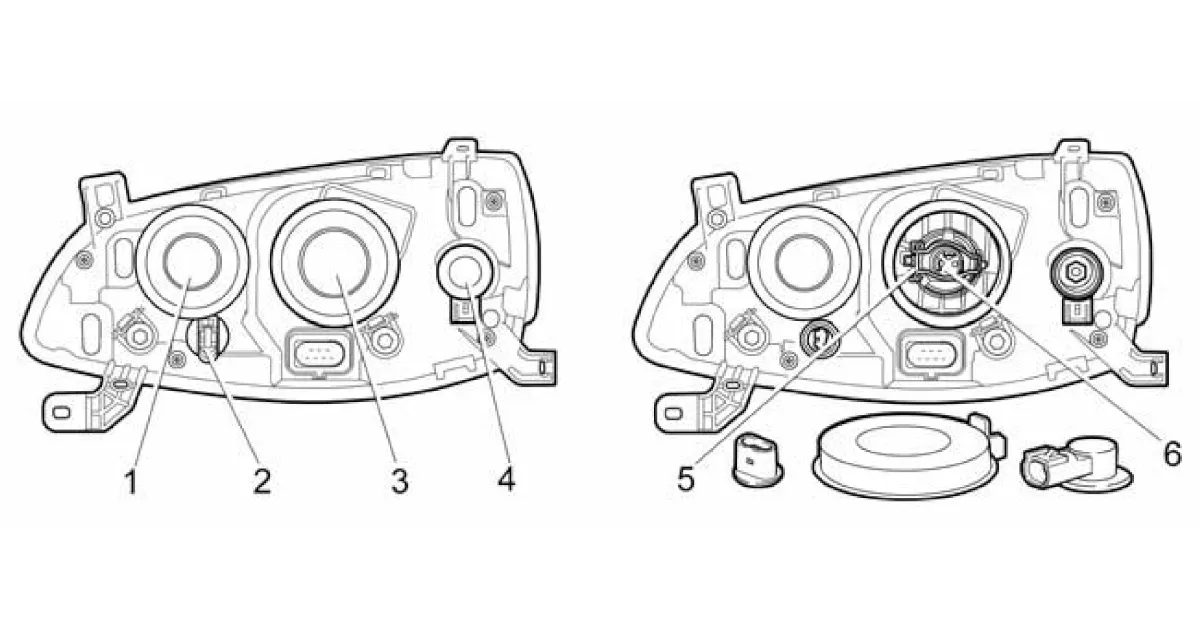 Замена ламп в блок-фаре.