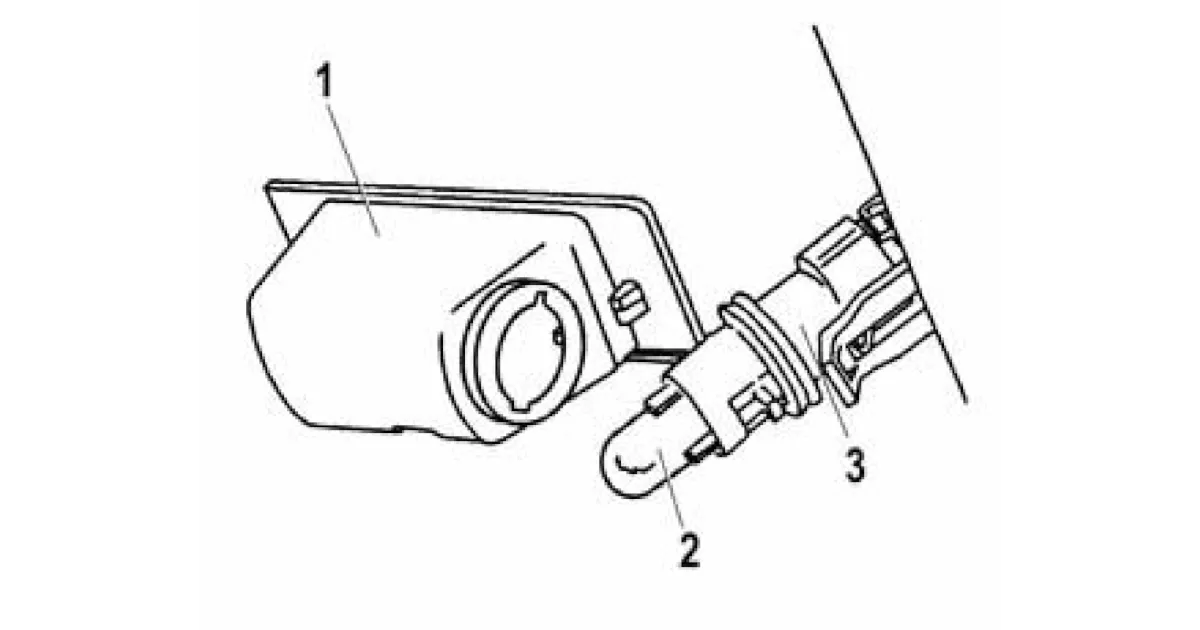 Замена лампы в фонаре освещения номерного знака.