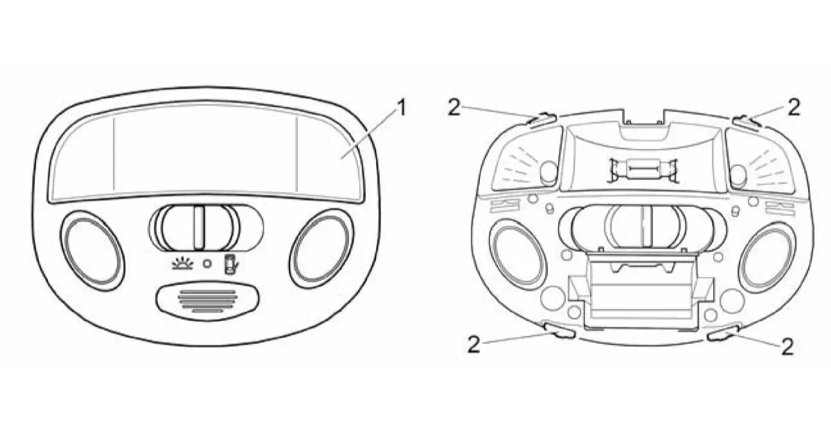 Замена ламп в блоке освещения салона.