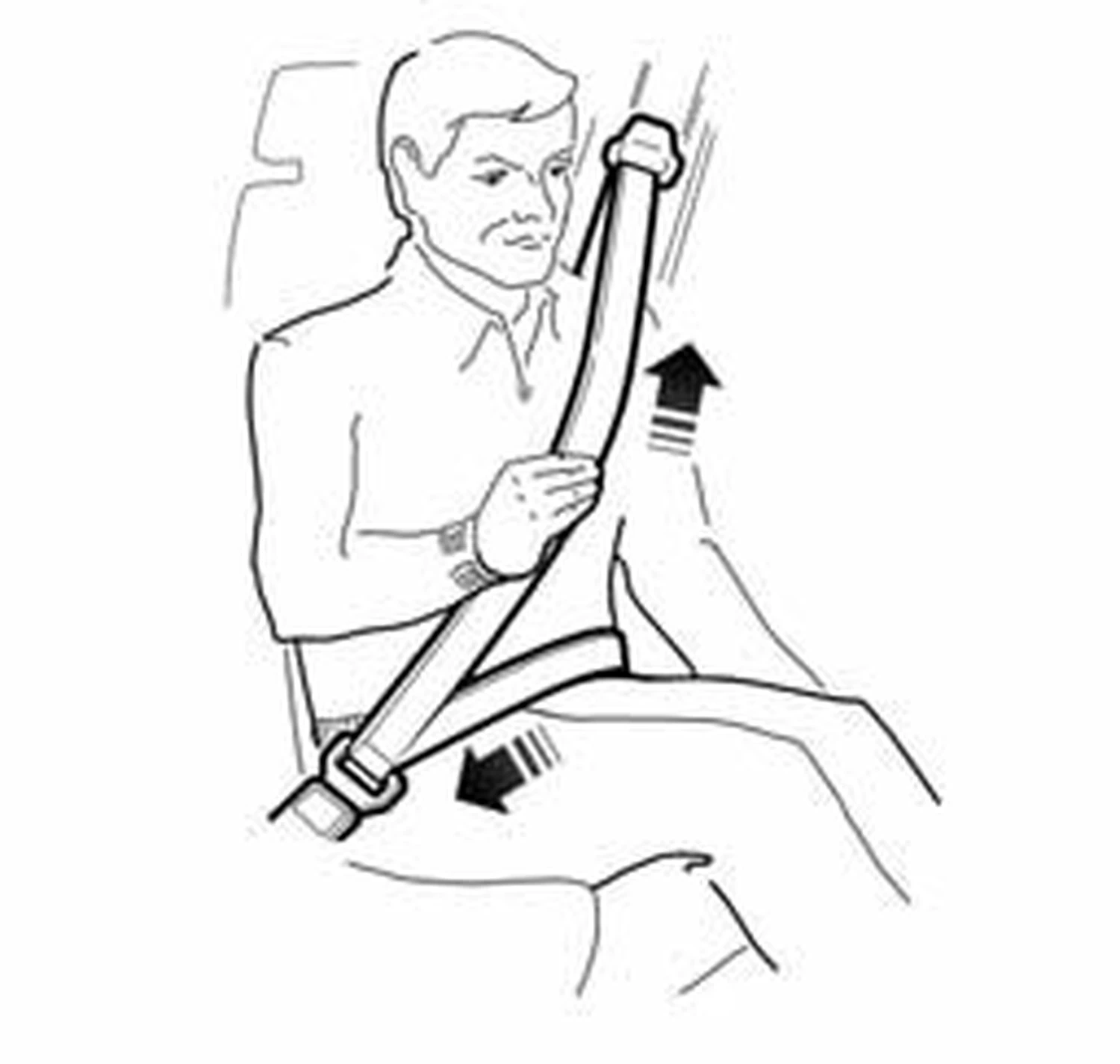 Рис. 14. Вытягивание ремня безопасности