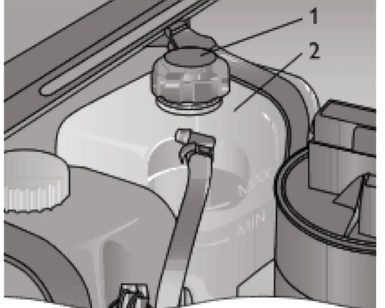 Проверка уровня охлаждающей жидкости в расширительном бачке Chevrolet Niva (рис. 28)