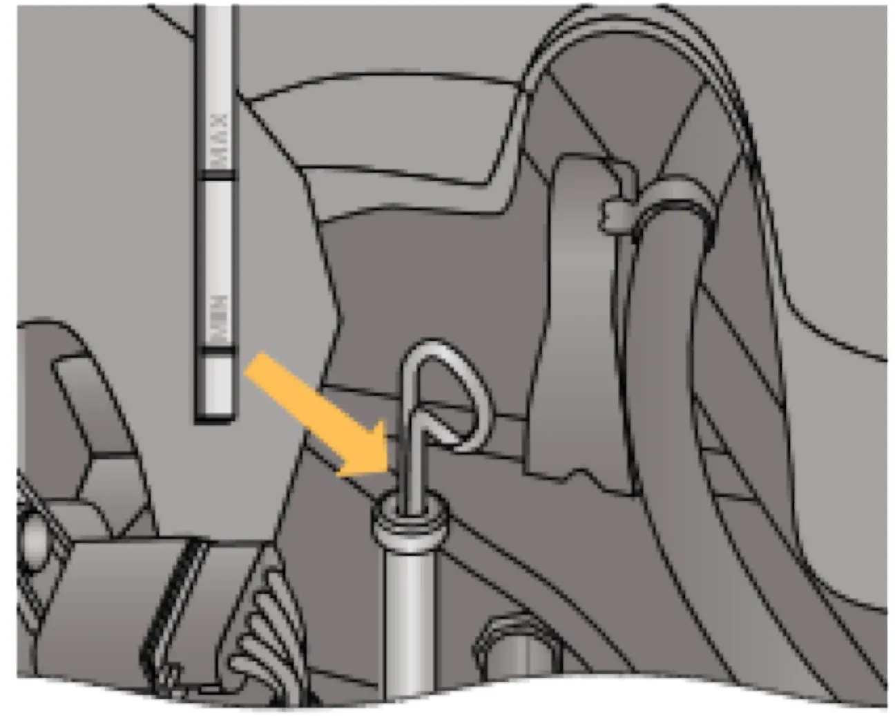 Проверка уровня масла в картере двигателя Chevrolet Niva (рис. 27)