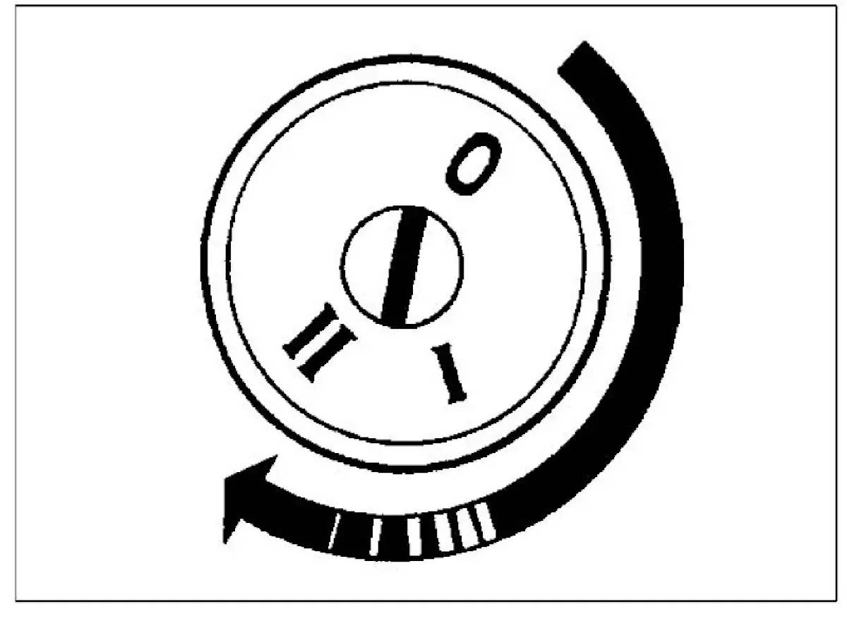 Положения ключа в выключателе зажигания Lada Samara (рис. 23)