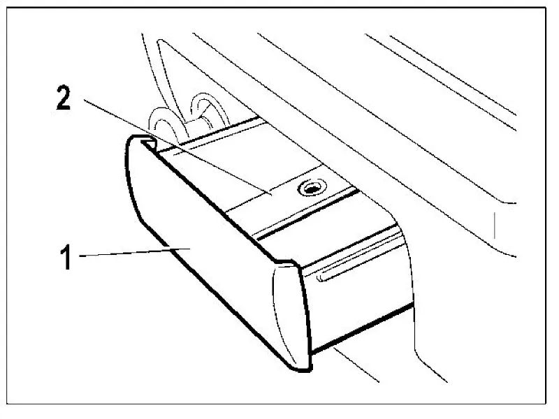 Передняя пепельница с механизмом очистки и подсветкой